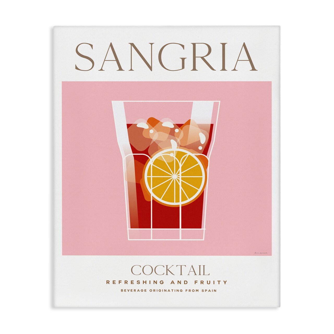 Stupell Industries Chic Minimal Sangria Canvas Wall Art Design by Omar Escalante